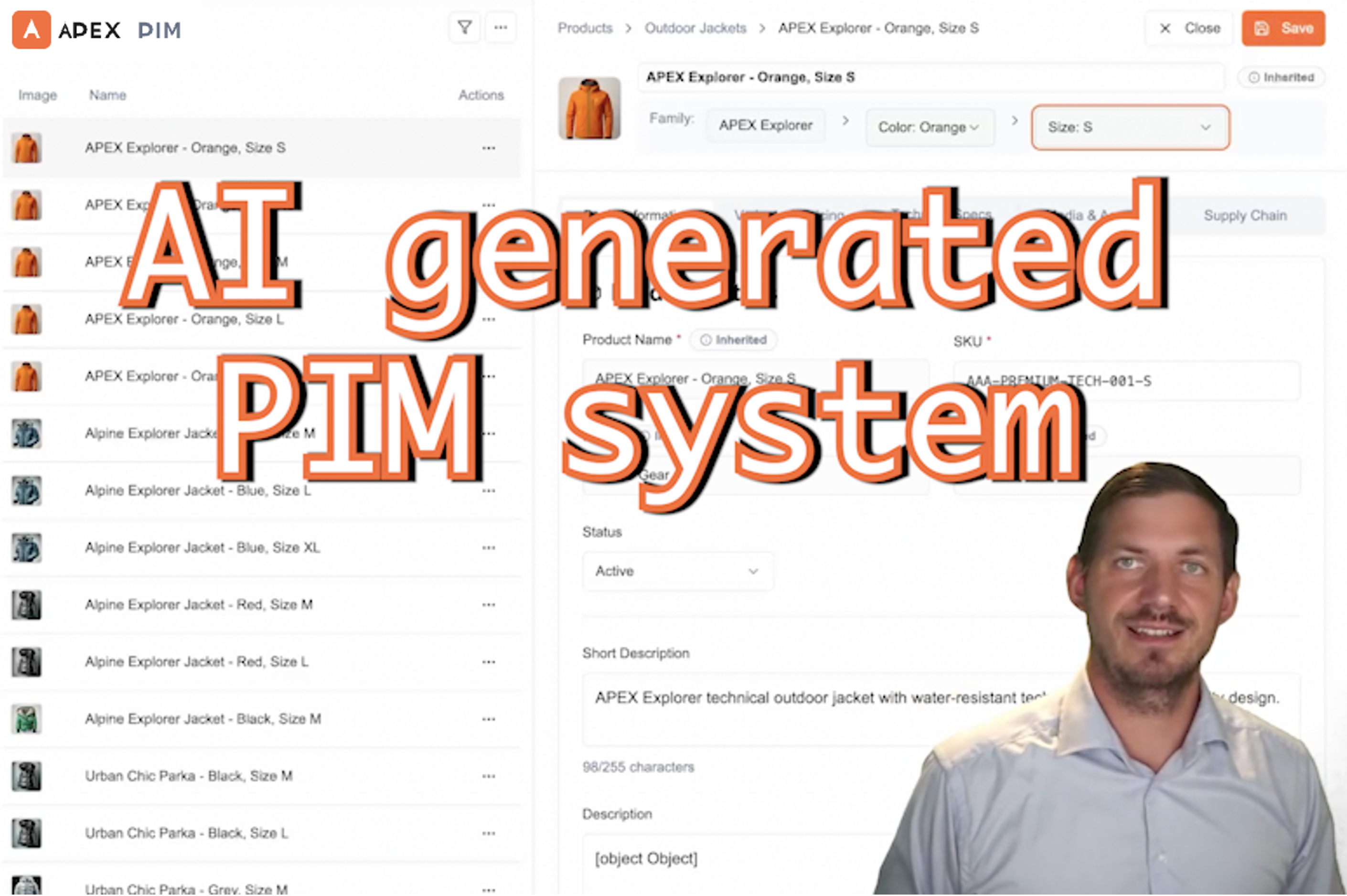 AI-Generated PIM System screenshot