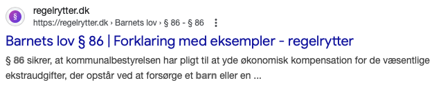 Regelrytter appearing in Google search results